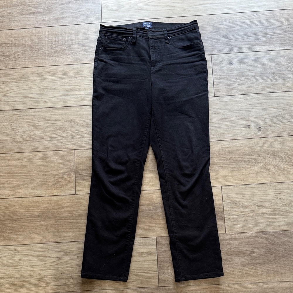 J. Crew Essential Straight Jeans in Black